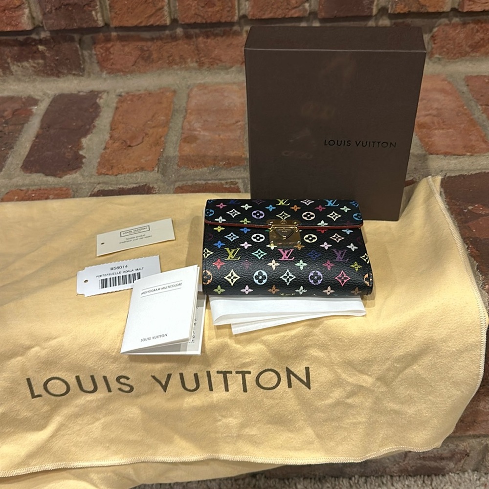 Louis Vuitton multicolor black wallet
